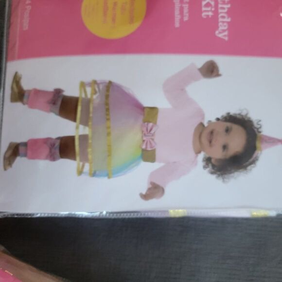My 1st Birthday Kit Include Tutu Leg Warmers crown Headband 4 Piece set - Picture 13 of 15